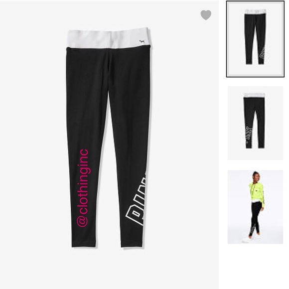 VS Pink “Black & White” Leggings New in Package